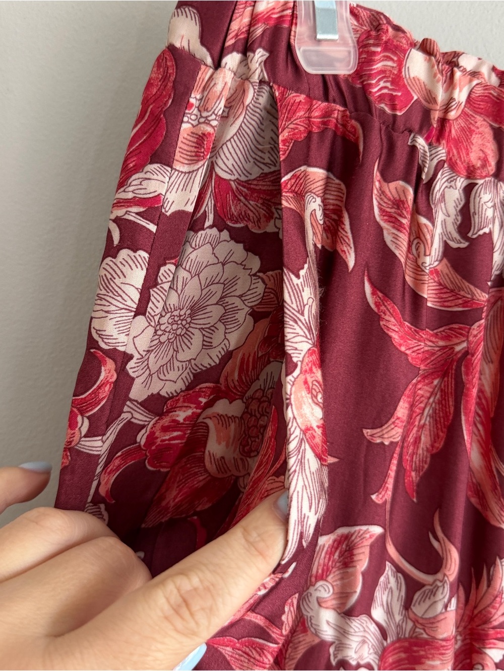 Zara Woman Satin Floral Harem Balloon Pants M - Picture 8 of 13